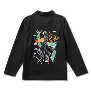 Vans Kaitlin Chan Black Embroidered Chosen Family Pride Drill Chore Coat Size L